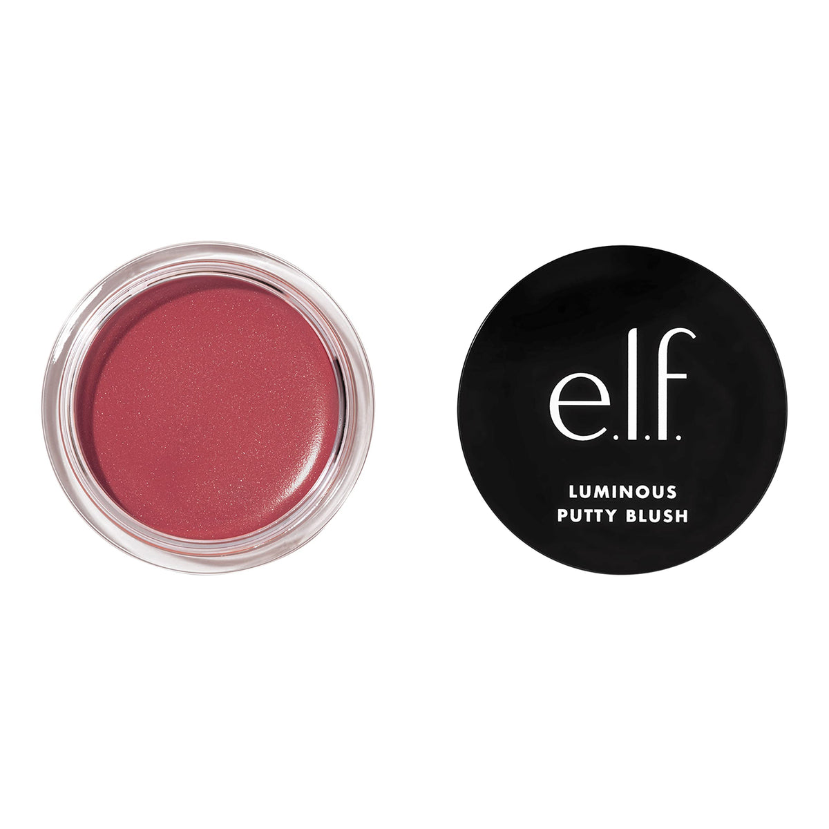 e.l.f. Blush Putty Lumineux, texture crème qui se transforme en poudre pour un éclat naturel.