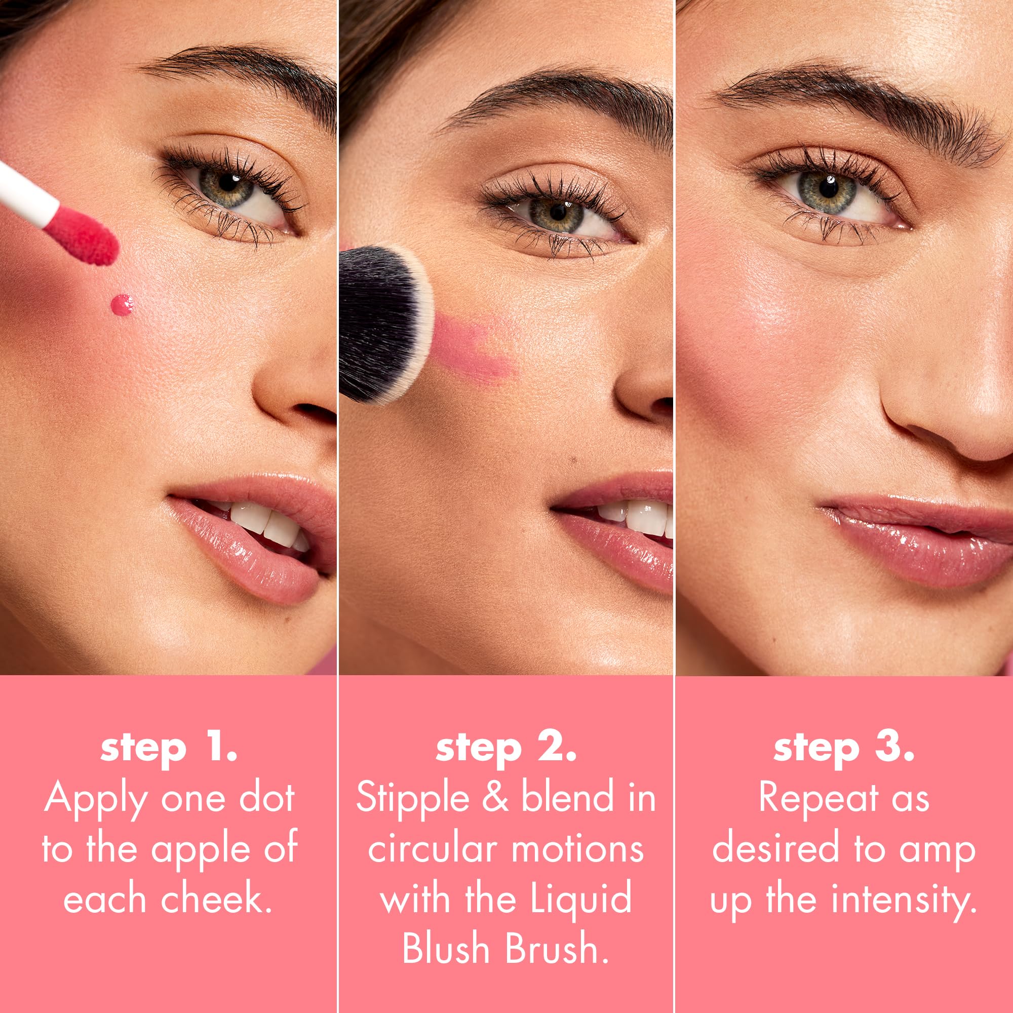 Look quotidien rapide et naturel avec le blush liquide e.l.f. Camo