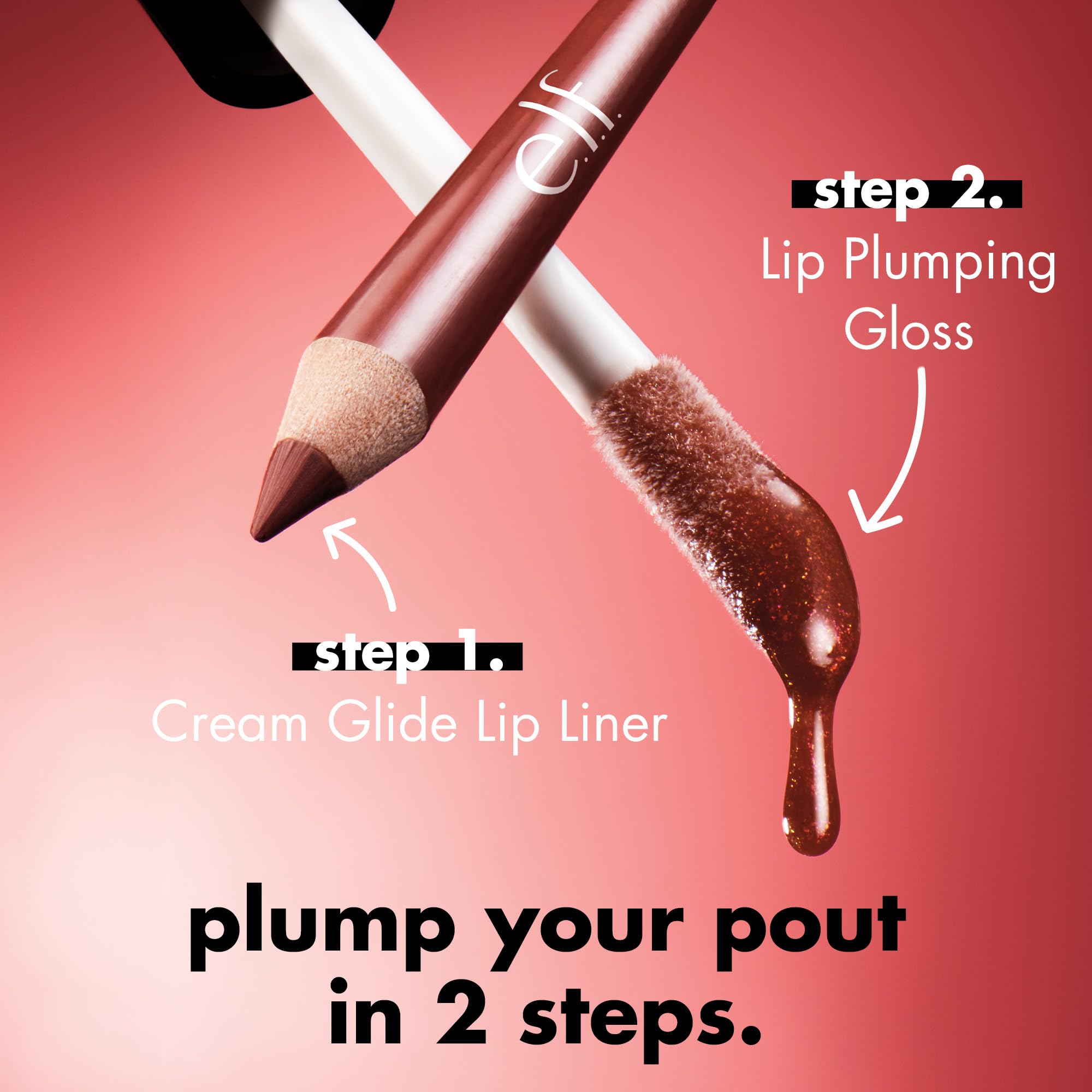 e.l.f. Lip Plumping Gloss Mocha Twist – emballage compact pratique pour le sac à main.