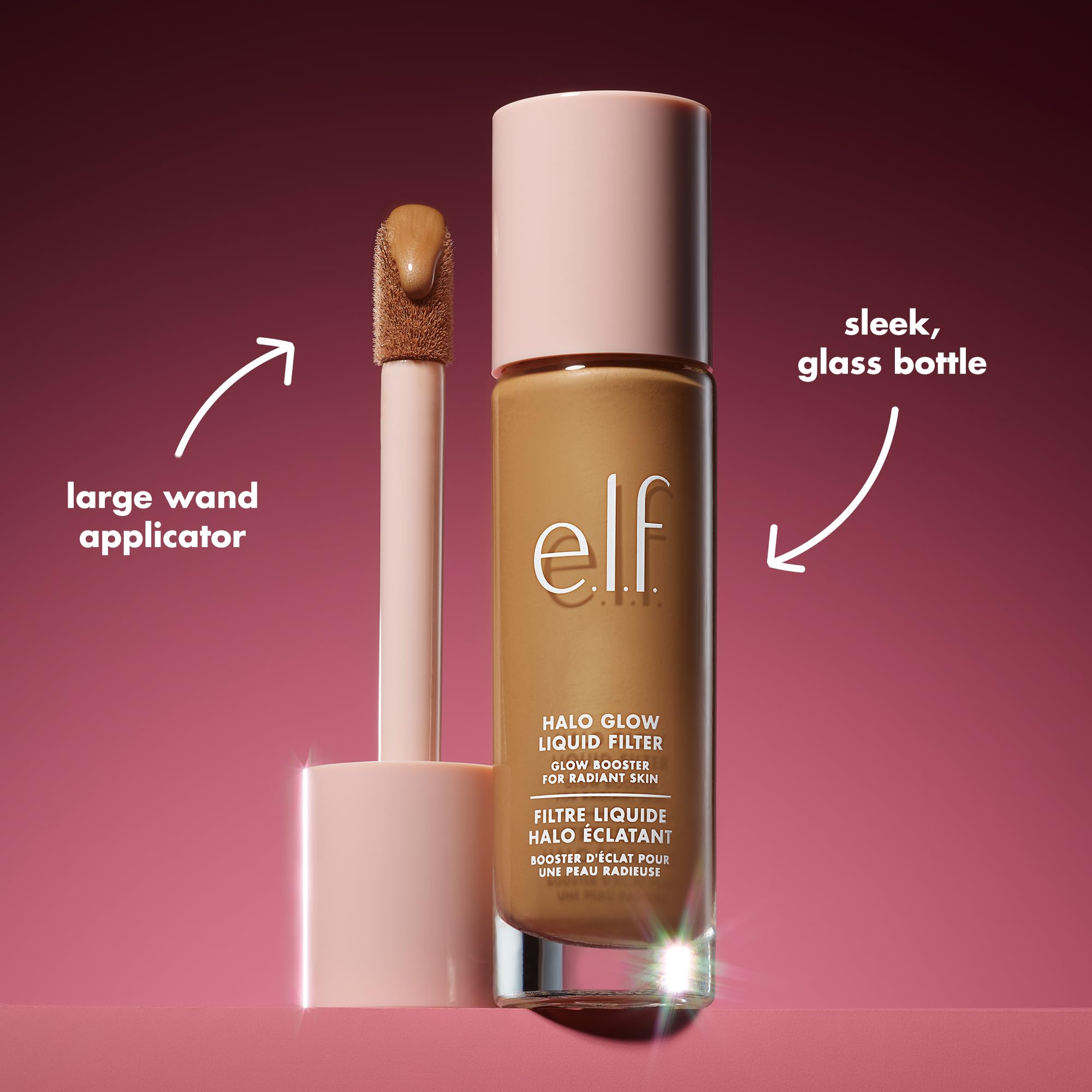 Filtre liquide Halo Glow d’e.l.f. – idéal seul ou avec fond de teint.