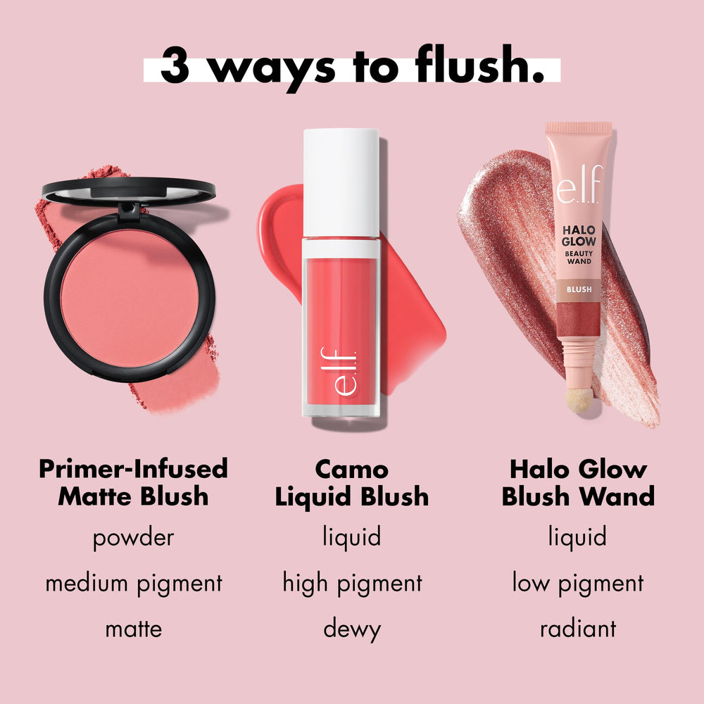 Ingrédients skin-loving, vegan et cruelty-free du e.l.f. Primer-Infused Matte Blush