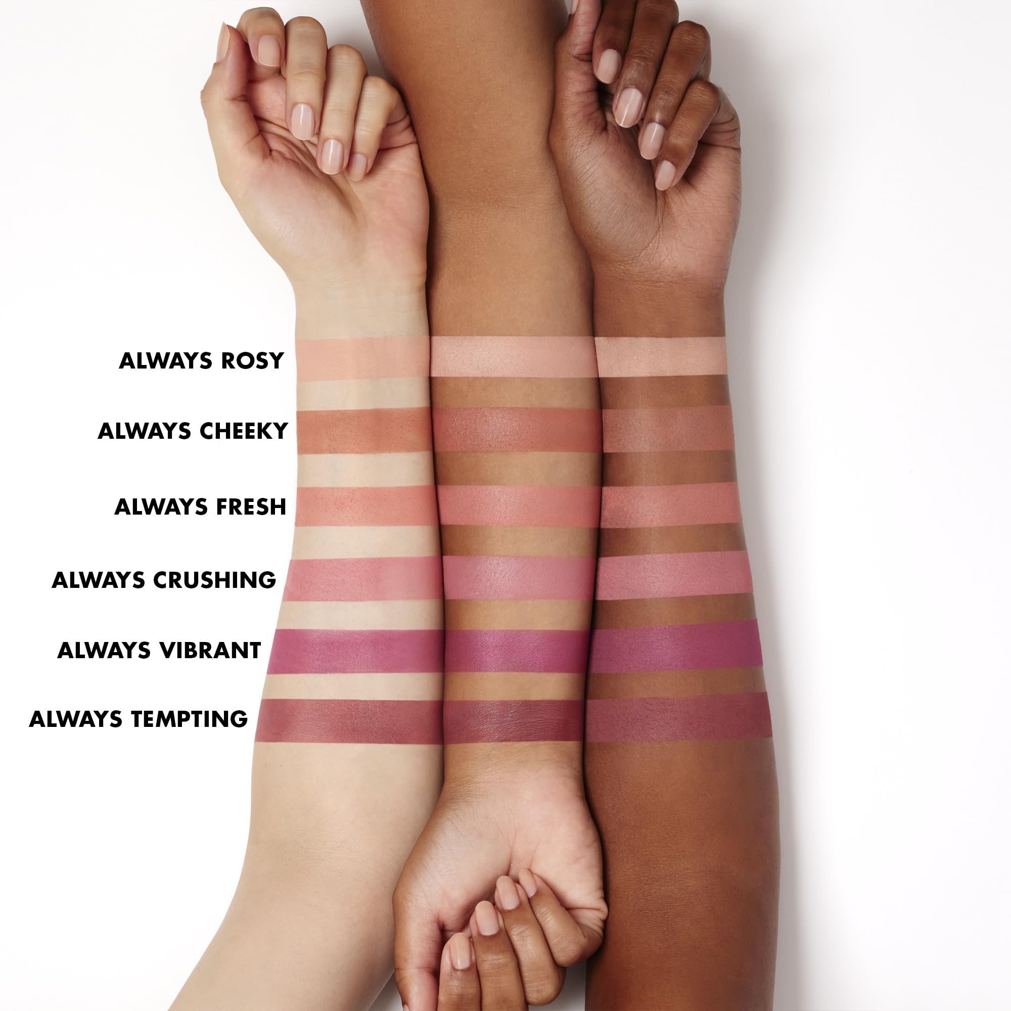 Plusieurs teintes disponibles du e.l.f. Primer-Infused Matte Blush