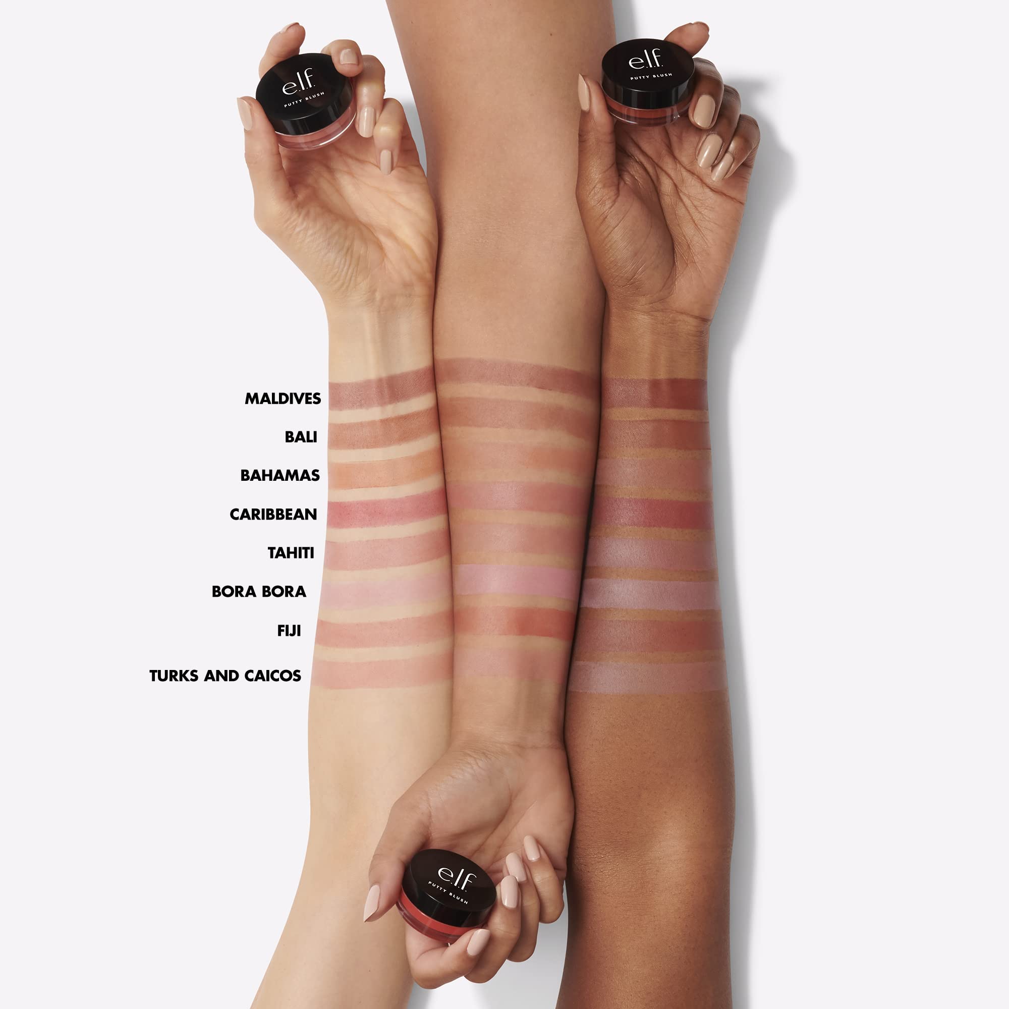 e.l.f. Putty Blush emballage inspiré des Caraïbes.