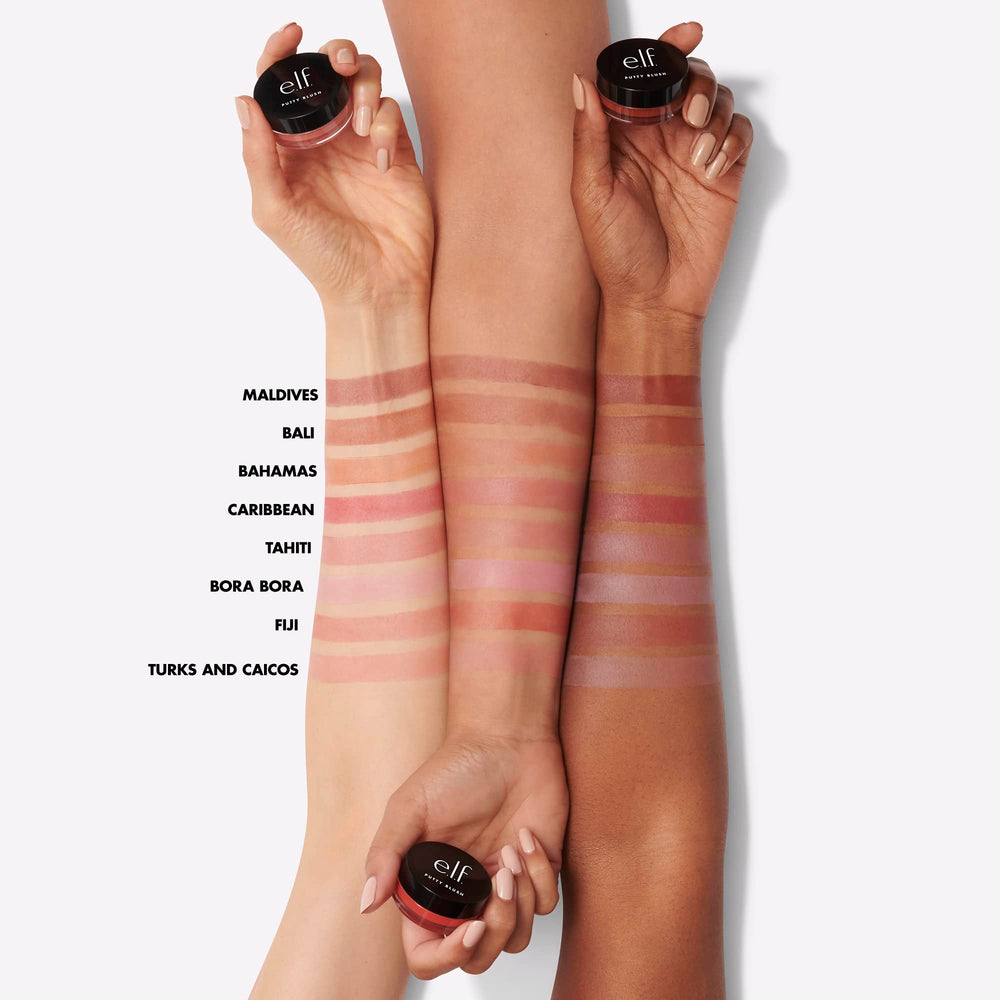 e.l.f. Putty Blush emballage inspiré des Caraïbes.