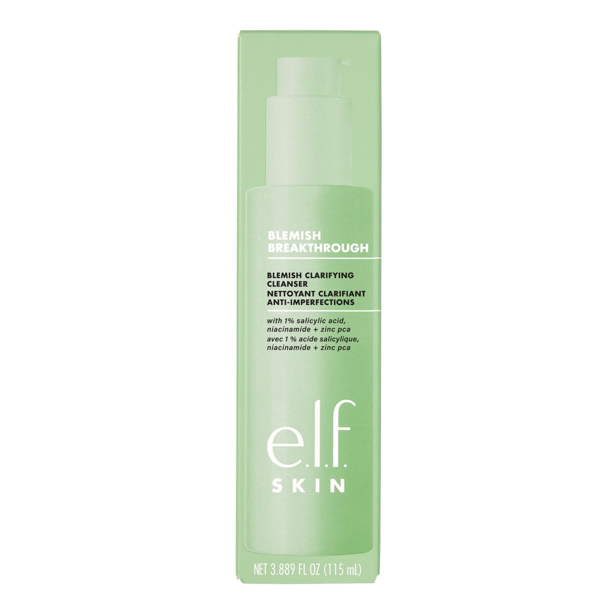 e.l.f. SKIN Blemish Breakthrough Gel Nettoyant Pompe: texture gel doux purifiant les pores.