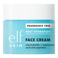e.l.f. Skin Holy Hydration crème-visage bouteille démontrant une hydratation durable.