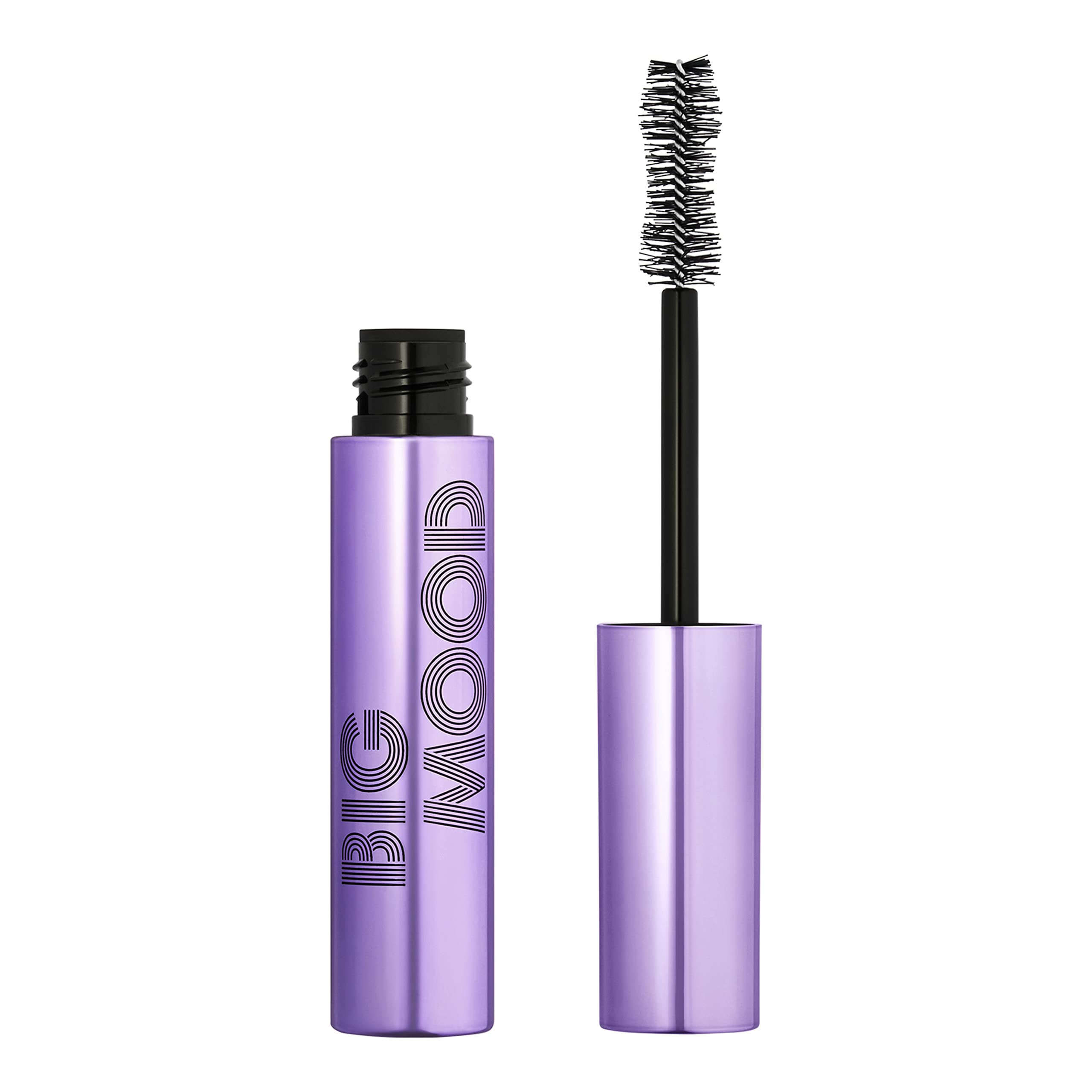 e.l.f. Big Mood Mascara montre une brosse forme horloge pour des cils volumineux et séparés.