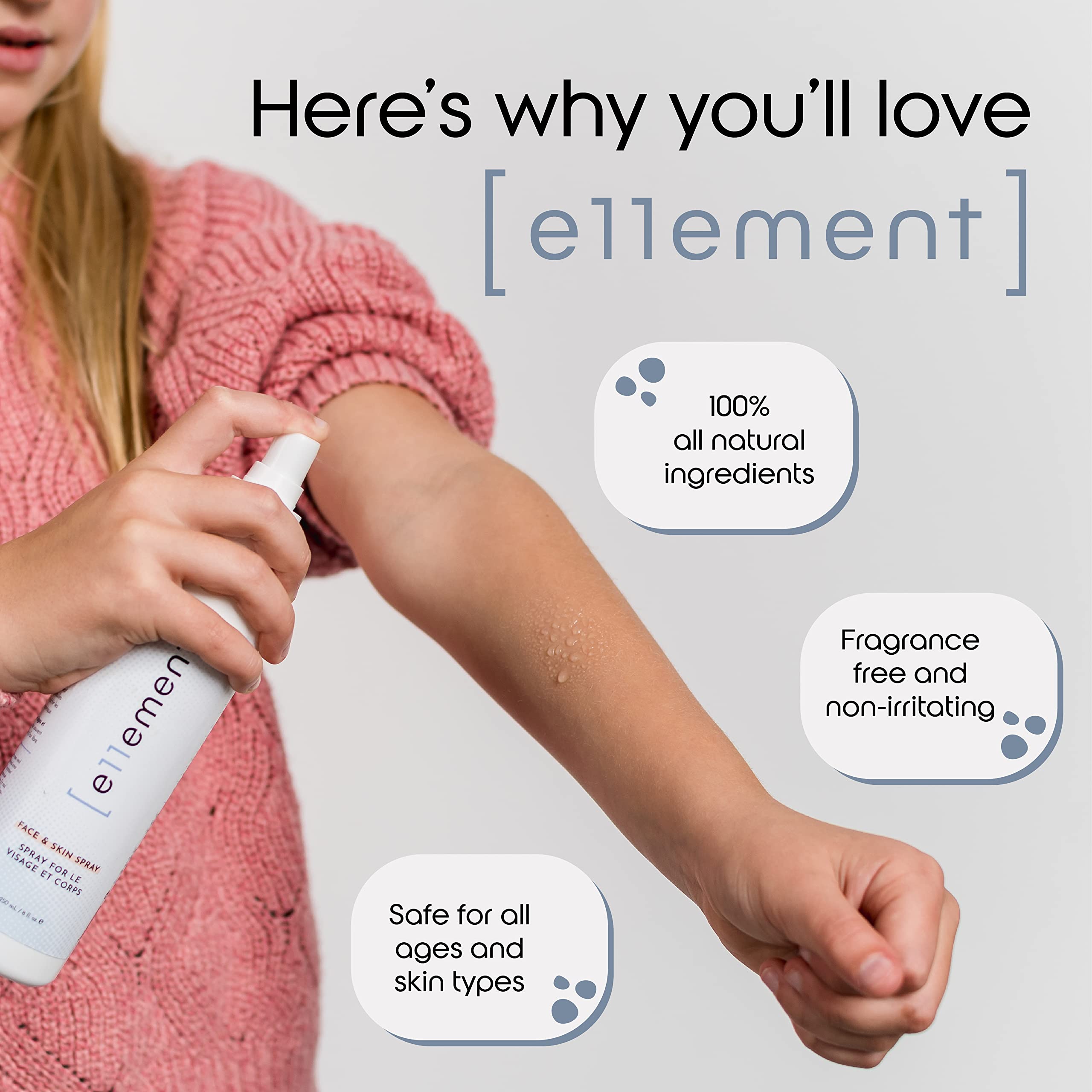 e11ement hypochloreux séchage rapide : peau douce après usage.