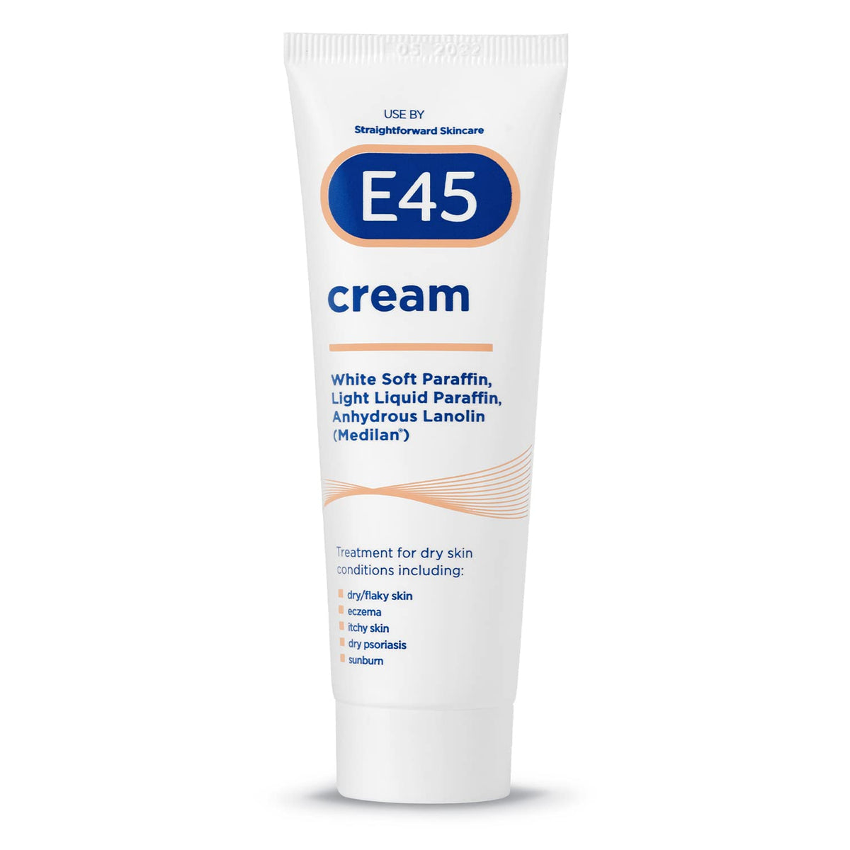 E45 Crème dermatologique, pot 50 g, soin quotidien pour peau sèche.
