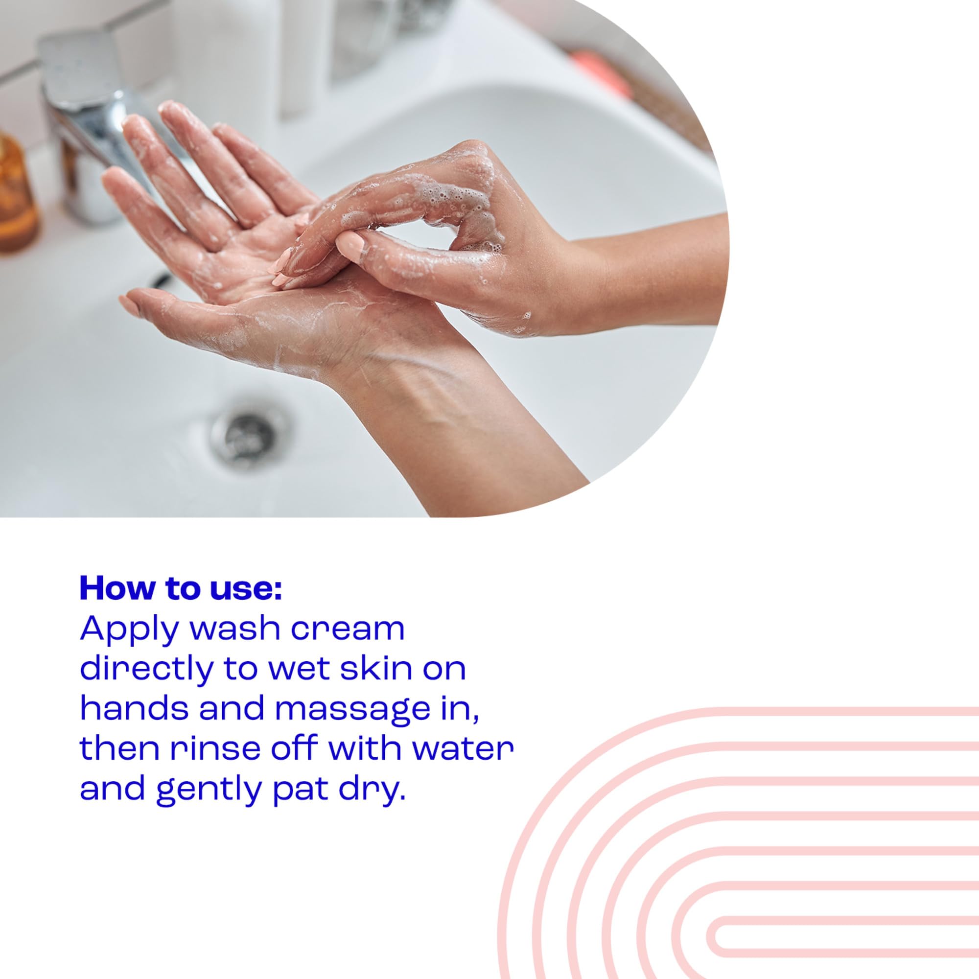 E45 creme-douche-applique-mains, utilisation pratique et quotidienne.