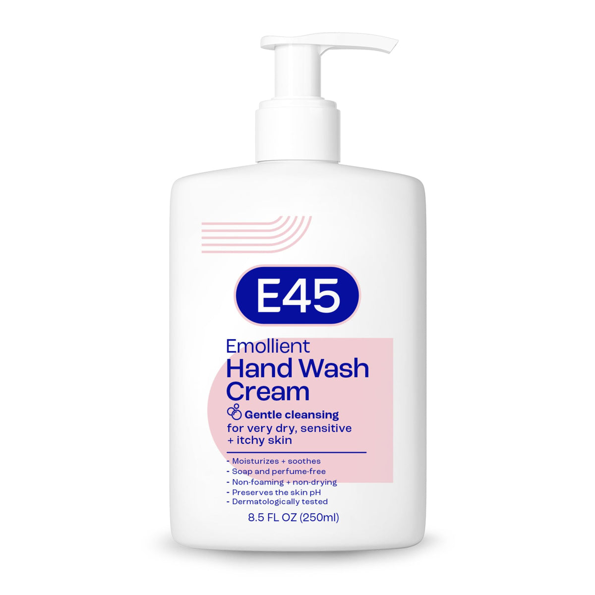 E45 creme-douche-bouteille, format pratique pour le soin quotidien.