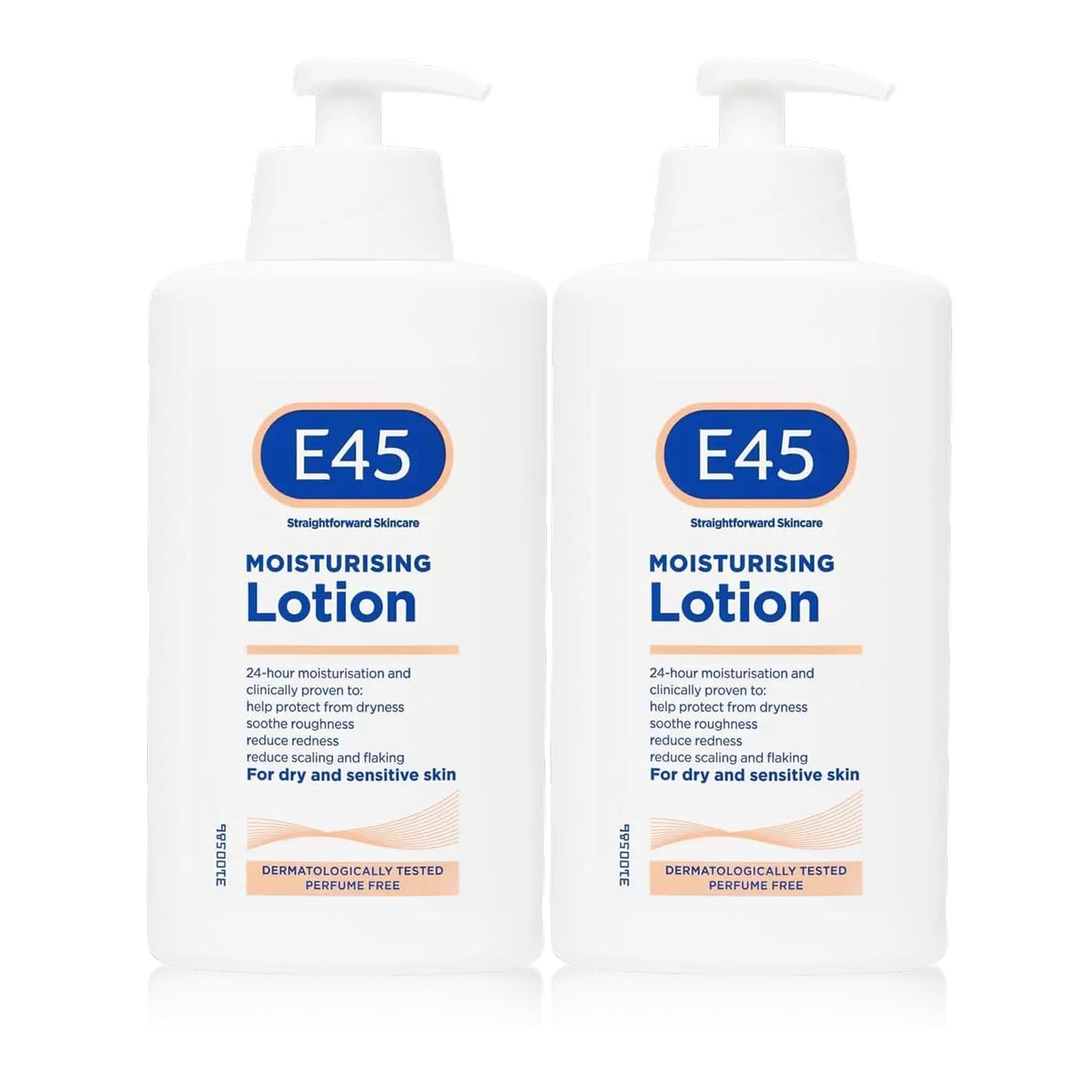 Lotion E45 pack de 2 pour le soin familial.