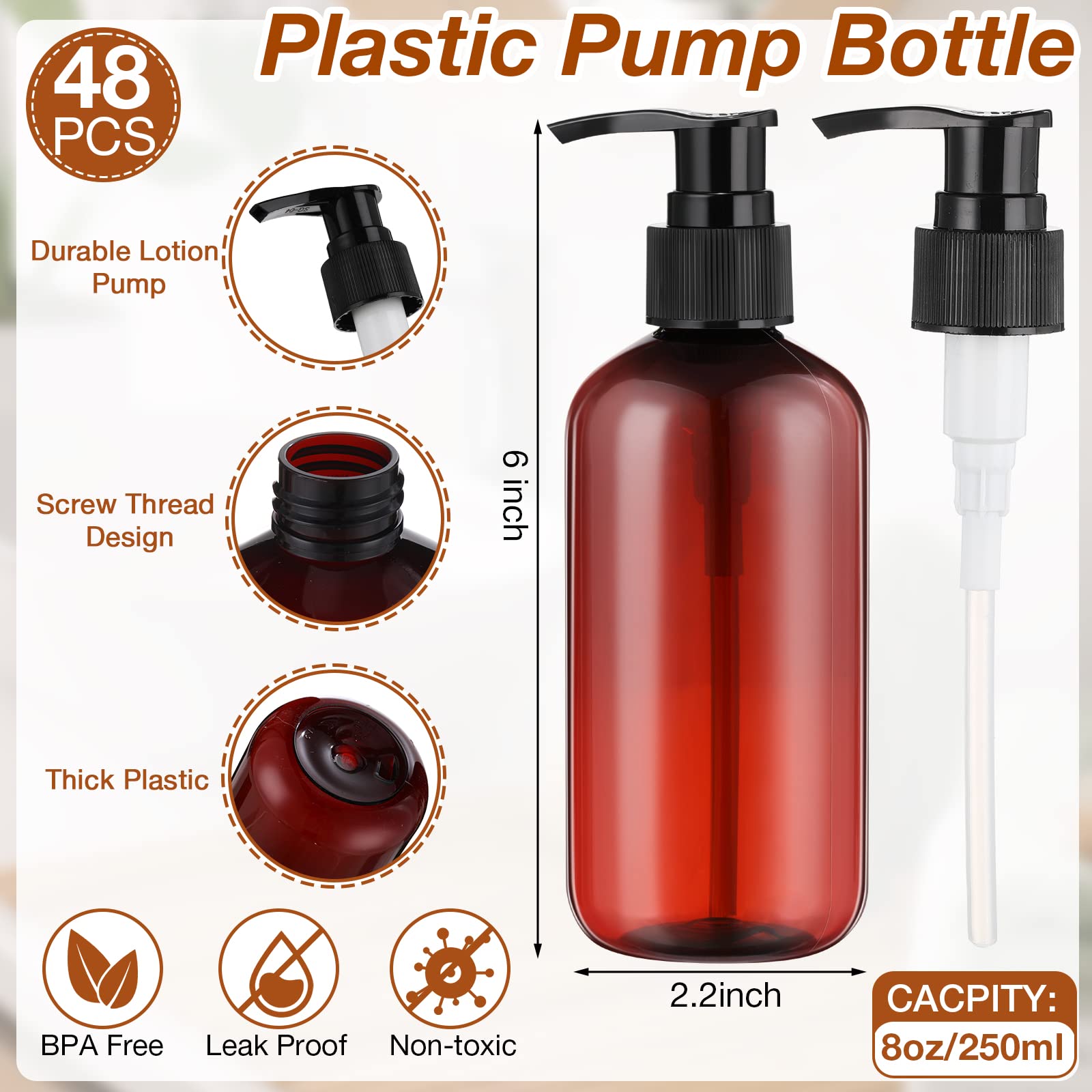 Eaasty pompes-noires-doseur ensemble robuste anti-fuite pour la salle de bain