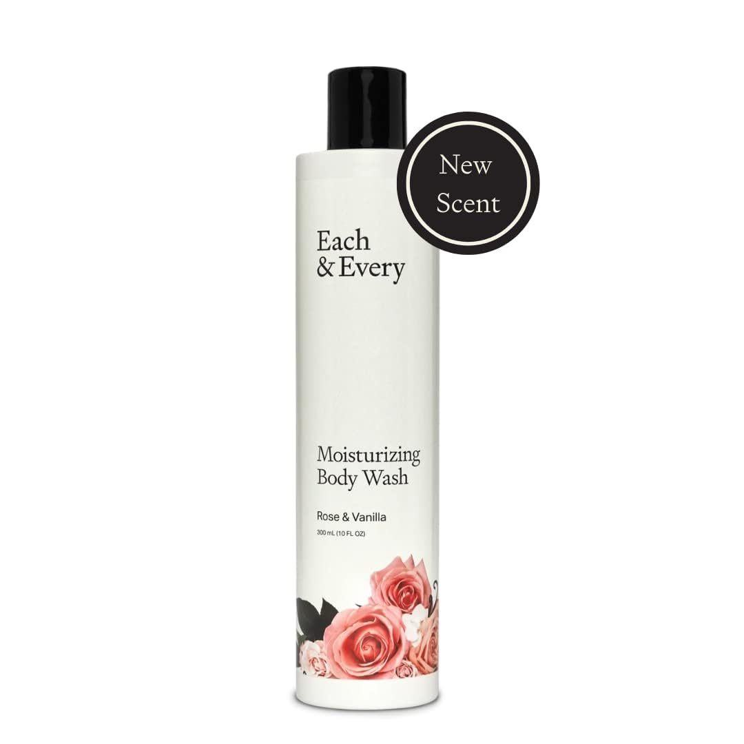 Bottle on a clean countertop with floral backdrop