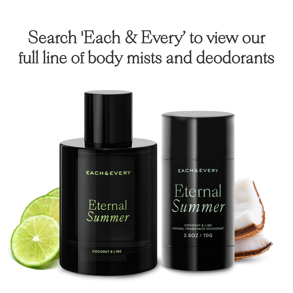 Each & Every déodorant, ingrédients simples et transparents pour votre routine.