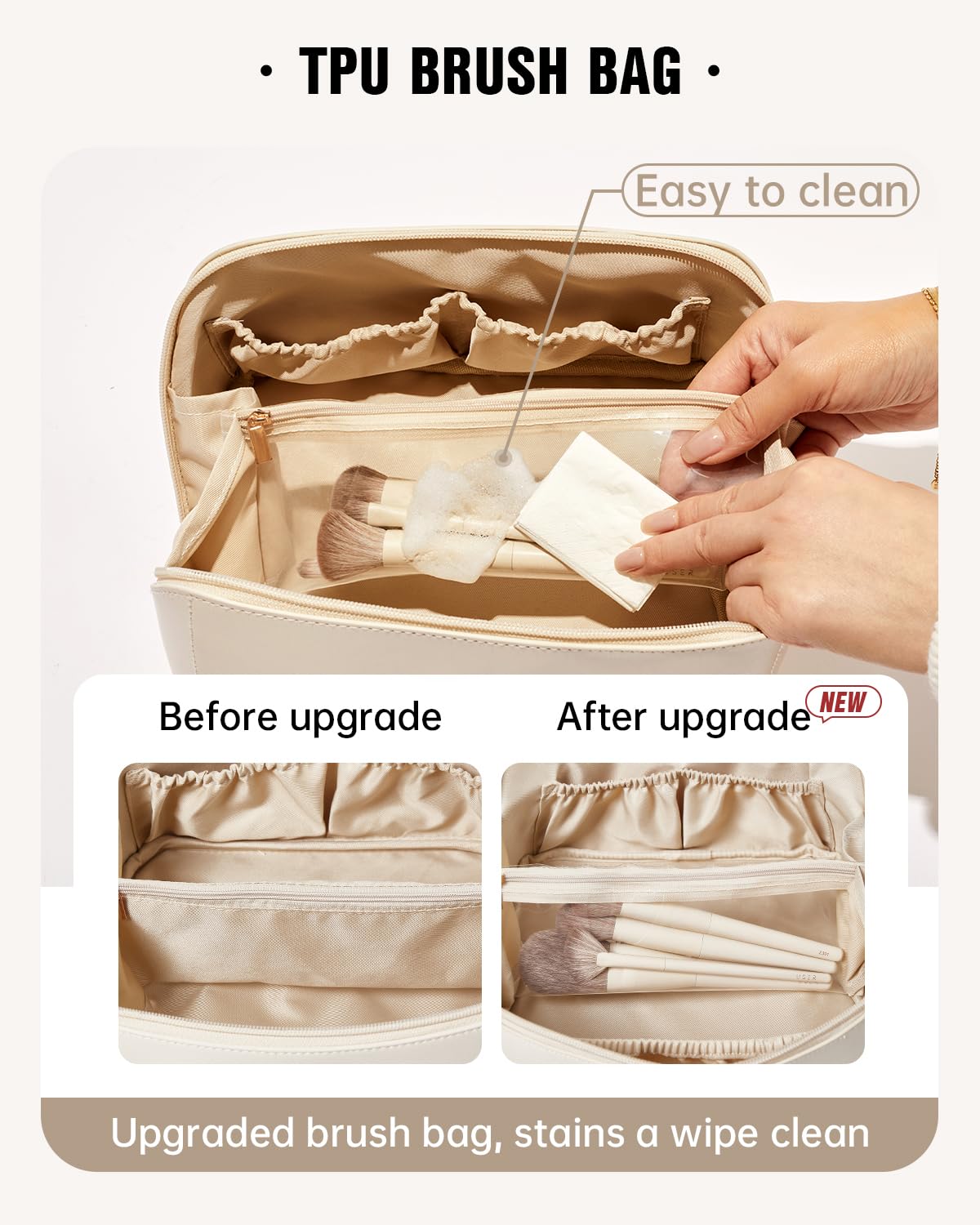 Eachy diviseur interne, rangement organisé pour pinceaux et cosmétiques.
