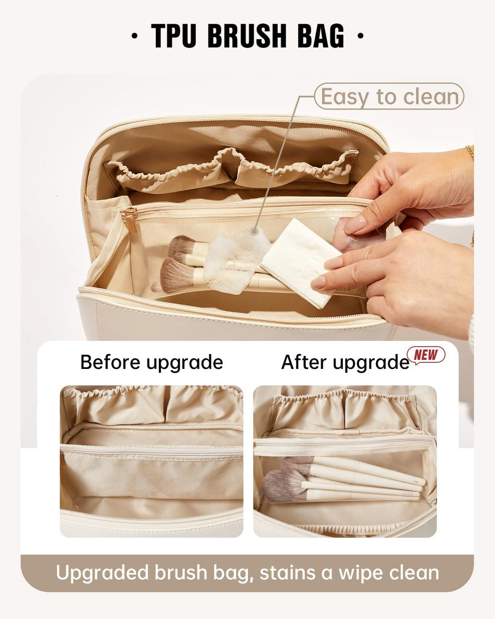 Eachy diviseur interne, rangement organisé pour pinceaux et cosmétiques.