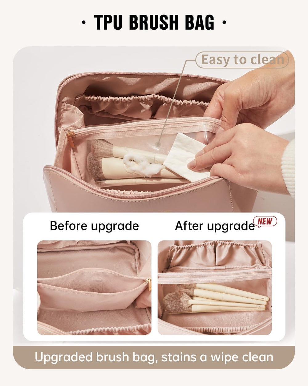 EACHY emplacement pinceaux TPU transparent, protection et visibilite
