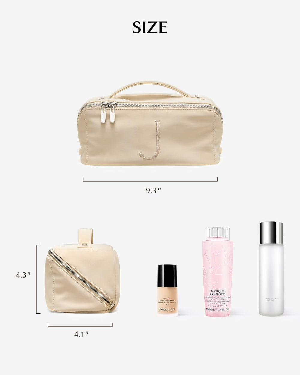 EACHY makeup bag fits in luggage or handbag for on-the-go organization.