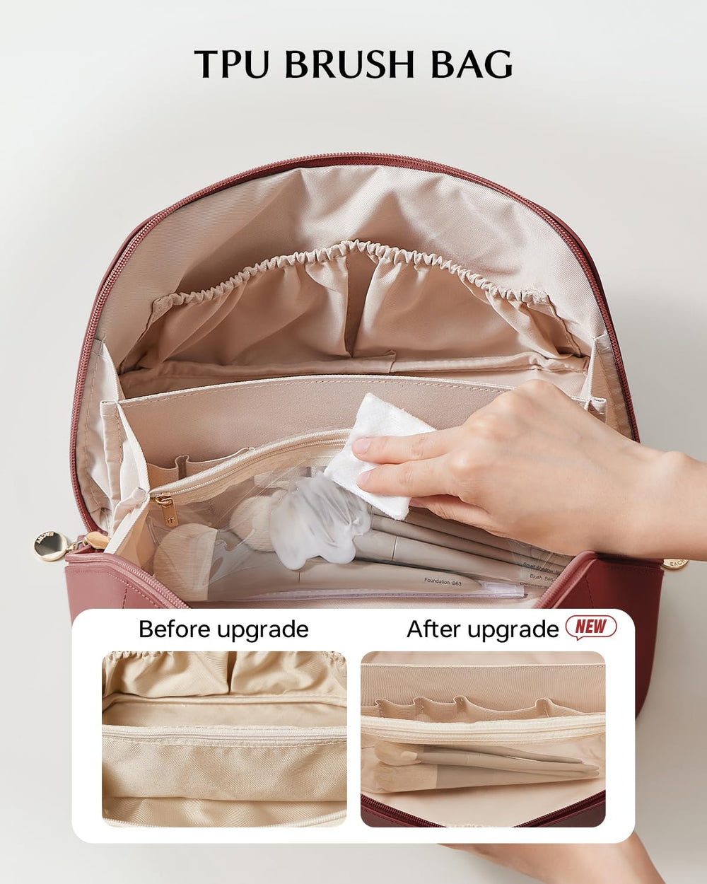 Matériaux durables: PU imperméable et doublure polyester faciles à nettoyer.