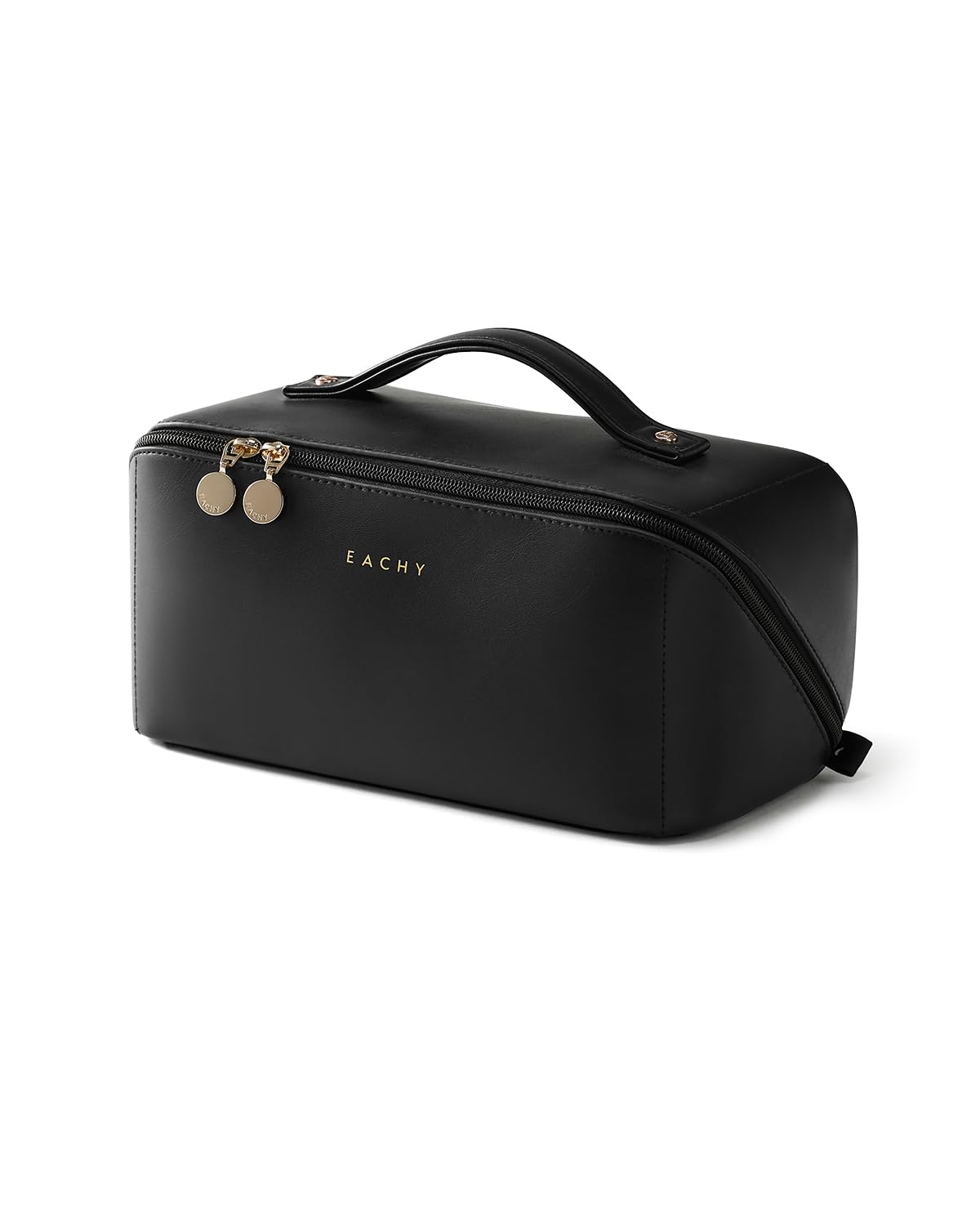 Sac EACHY maquillage grande capacité avec ouverture à plat pour voir facilement les articles.