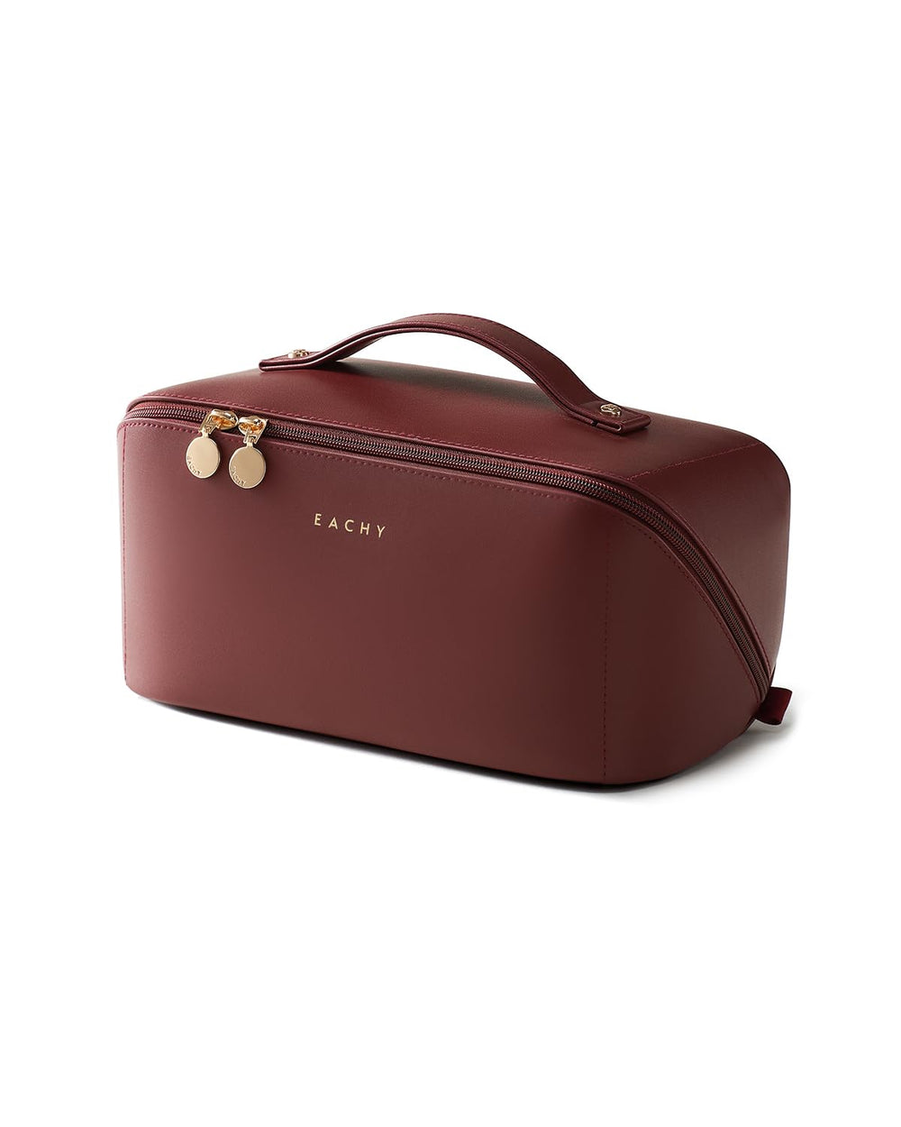 Gros plan sur le sac EACHY voyage, ouvert à plat, pratique pour tout voir rapidement.