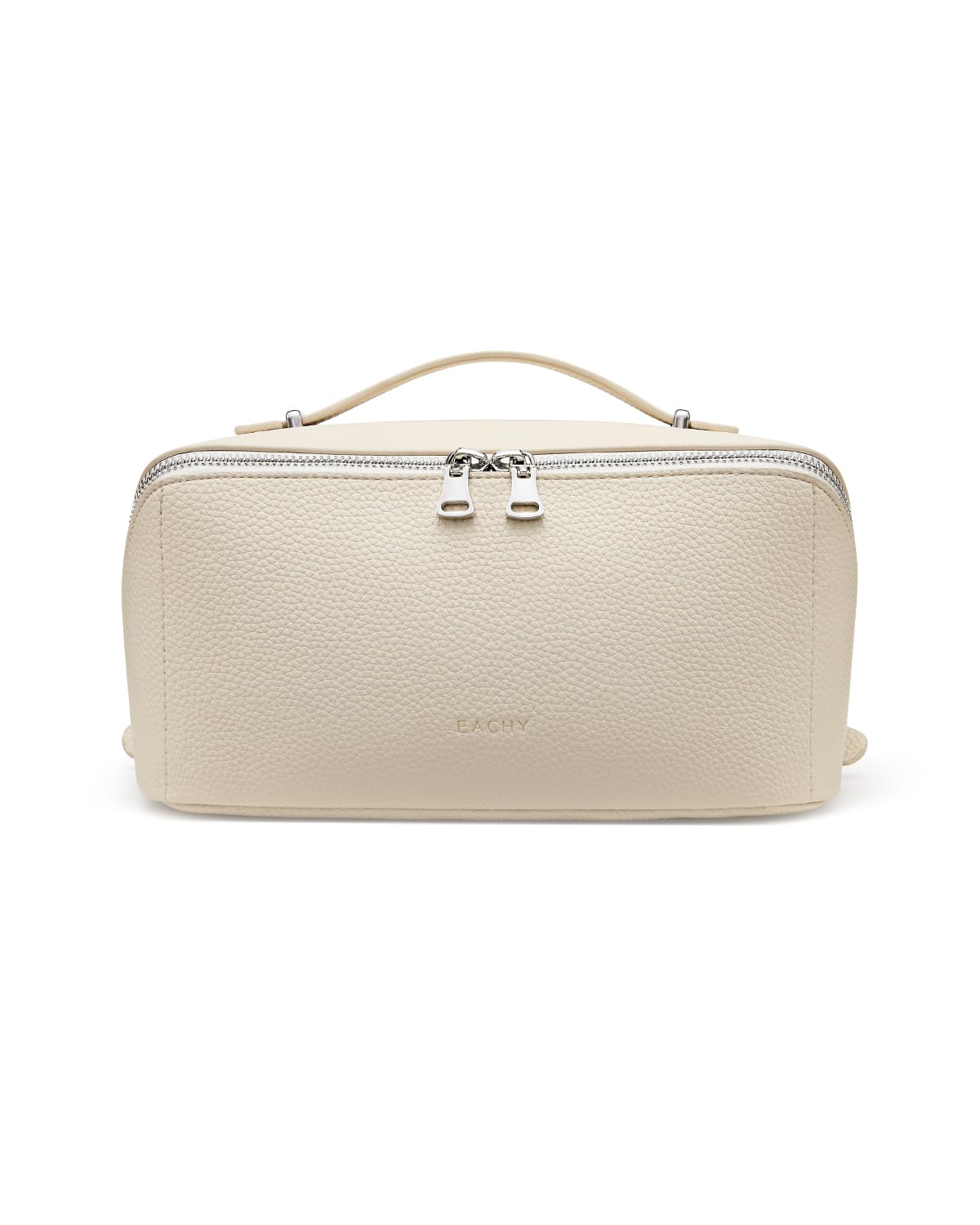 EACHY sac voyage maquillage ouvert en plat pour un accès rapide à vos produits.