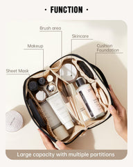 EACHY sac-maquillage voyage separateur-interieur: séparation claire pour retrouver pinceaux et cosmétiques.
