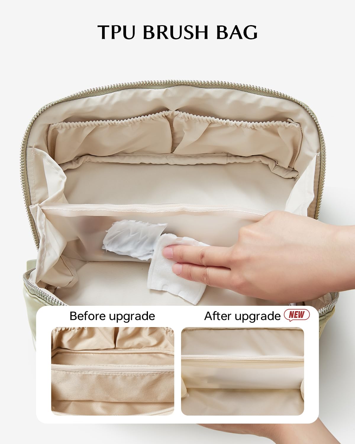 Eachy trousse-maquillage-rangement-pinceaux: organise les pinceaux avec accès rapide.