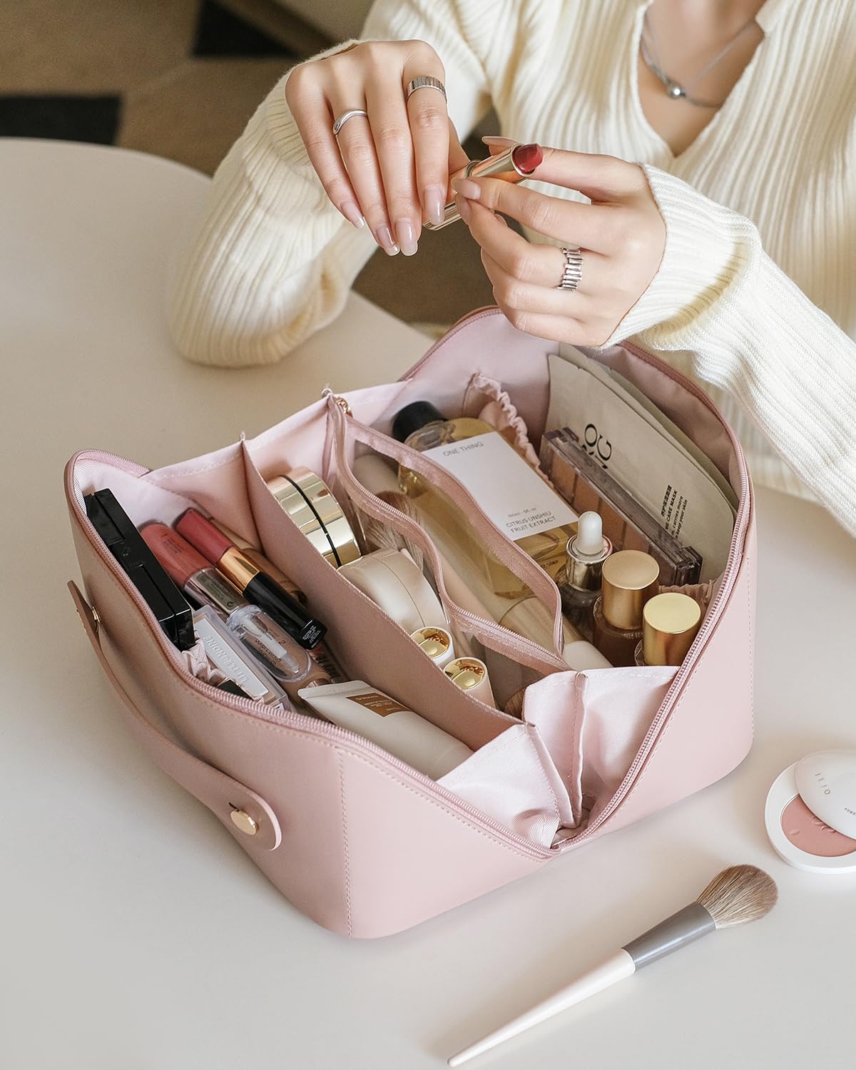 EACHY utilisation polyvalente maquillage toilette pochette