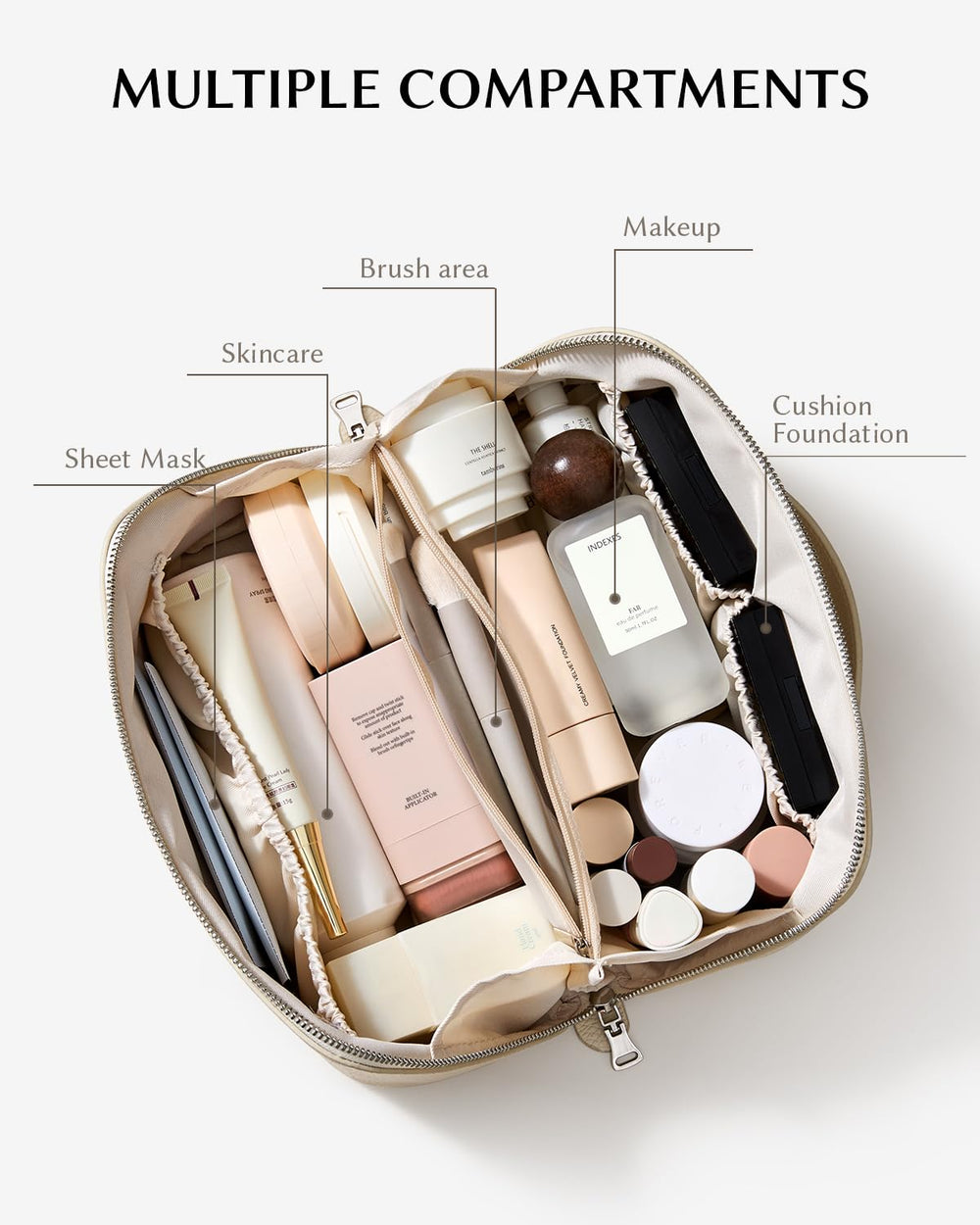 EACHY zone brosse TPU étanche: sépare brosse et poudre pour éviter les taches.