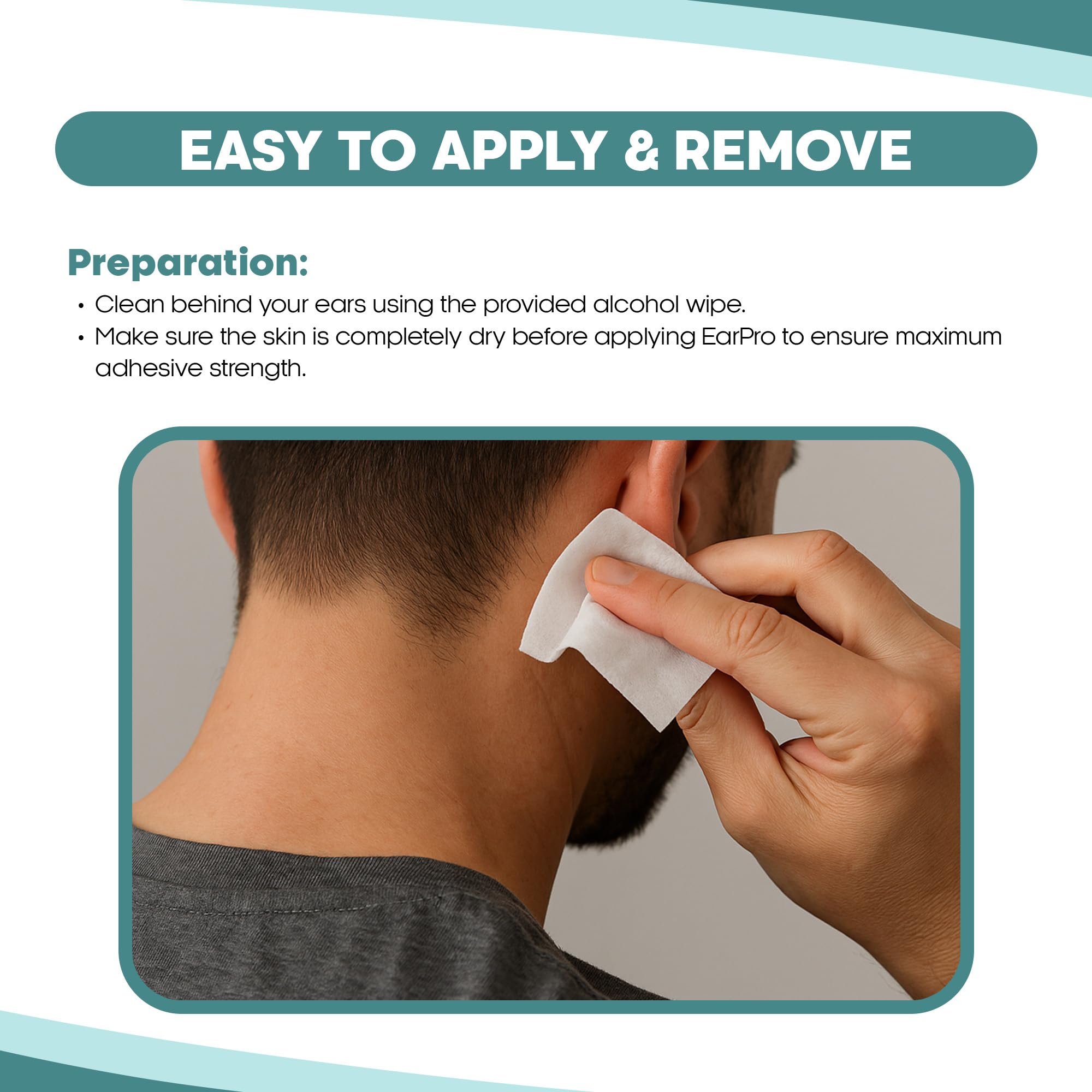 Earo Correcteur d oreille, application facile et rapide derrière l oreille.