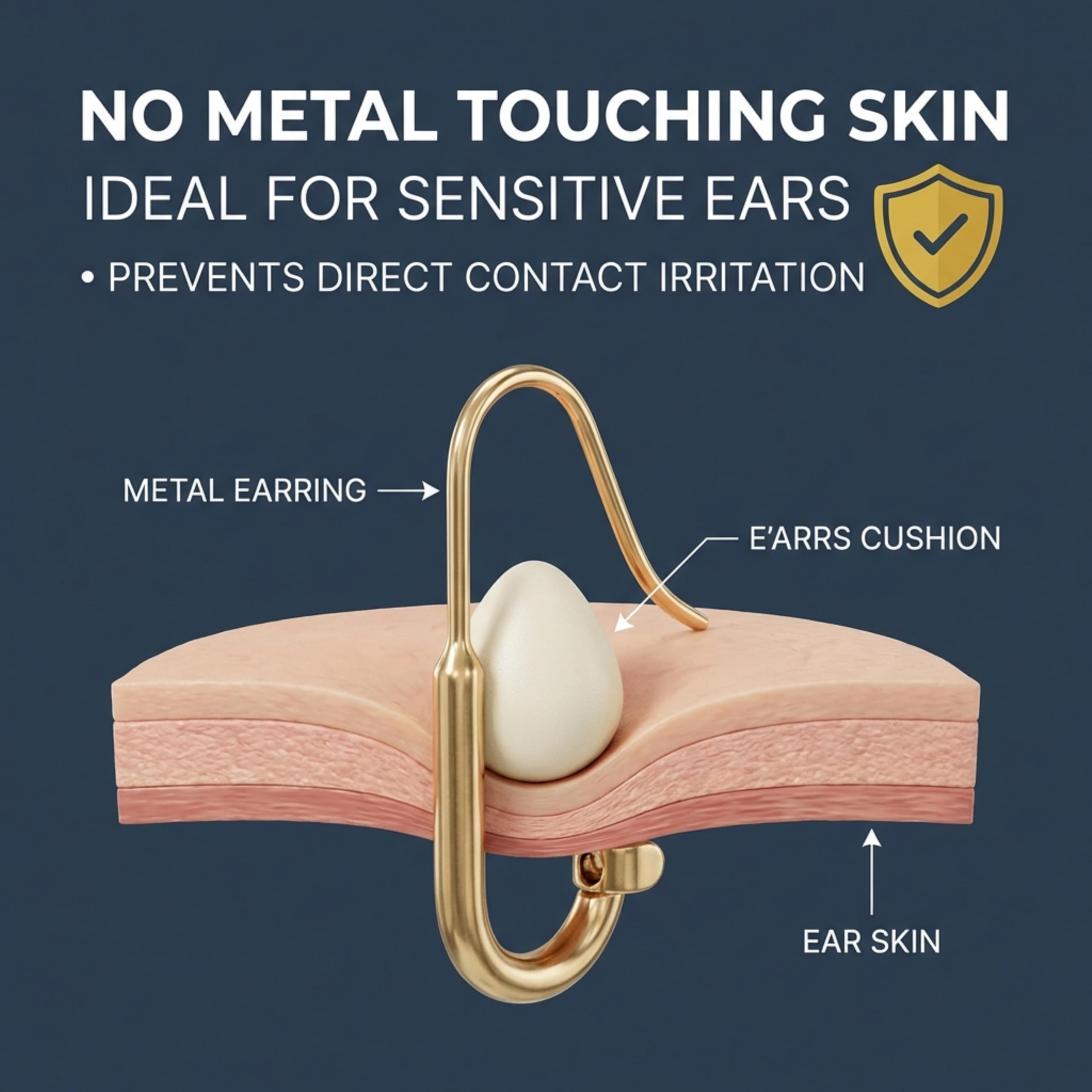 E'ARRS coussin clip-oreille, pratique au quotidien pour port prolongé.
