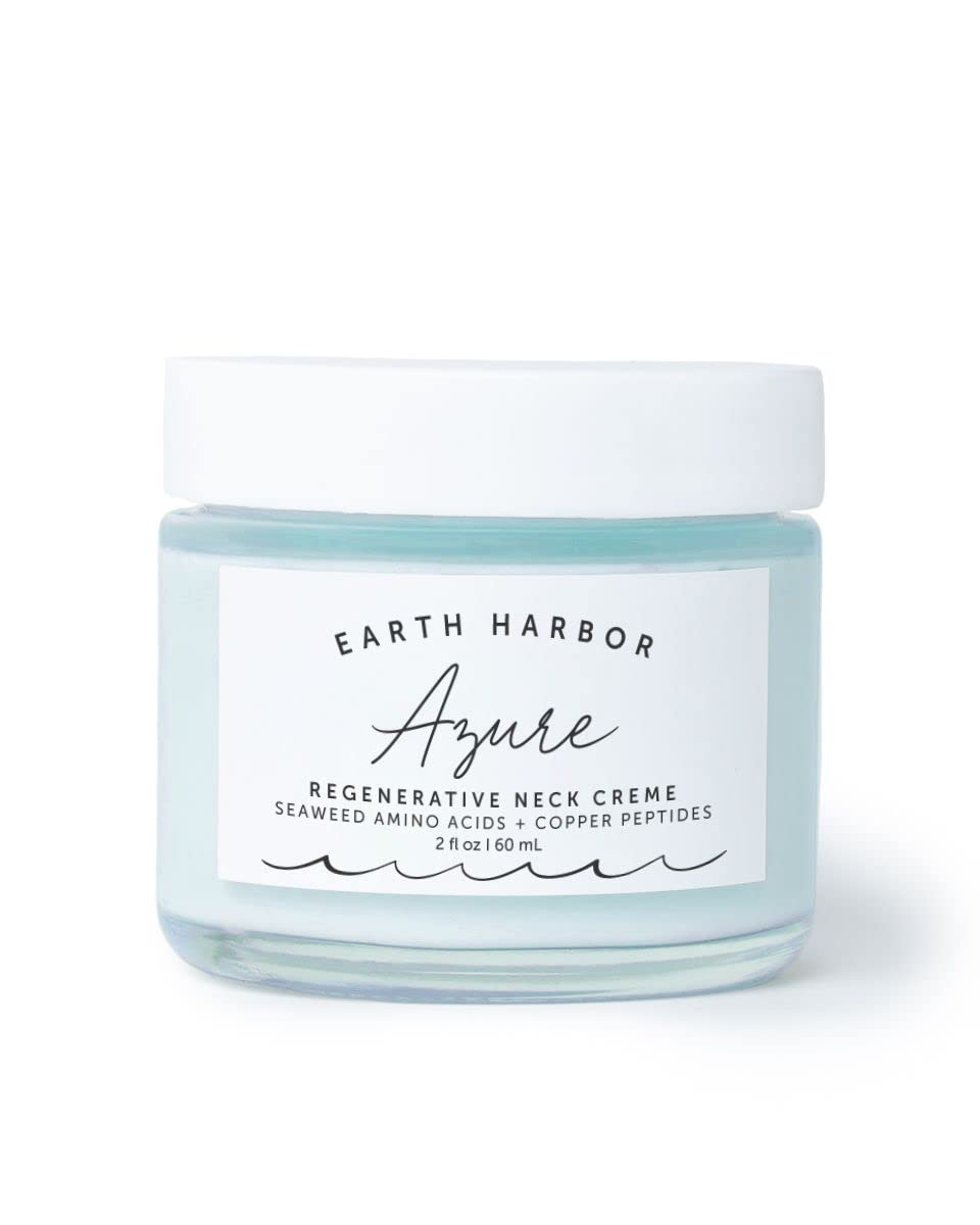 Earth Harbor AZURE crème régénérante du cou, hydratation ciblée et sensation fraîche.