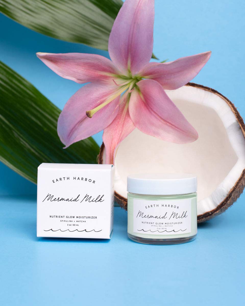 Routine soin visage avec Mermaid Milk comme étape légère et efficace.