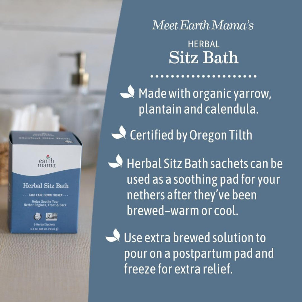 Earth Mama etapes d'utilisation bain de siege simples