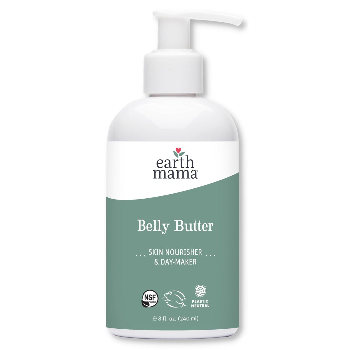 Earth Mama Belly Butter, bouteille 8 oz, hydratation durable du ventre