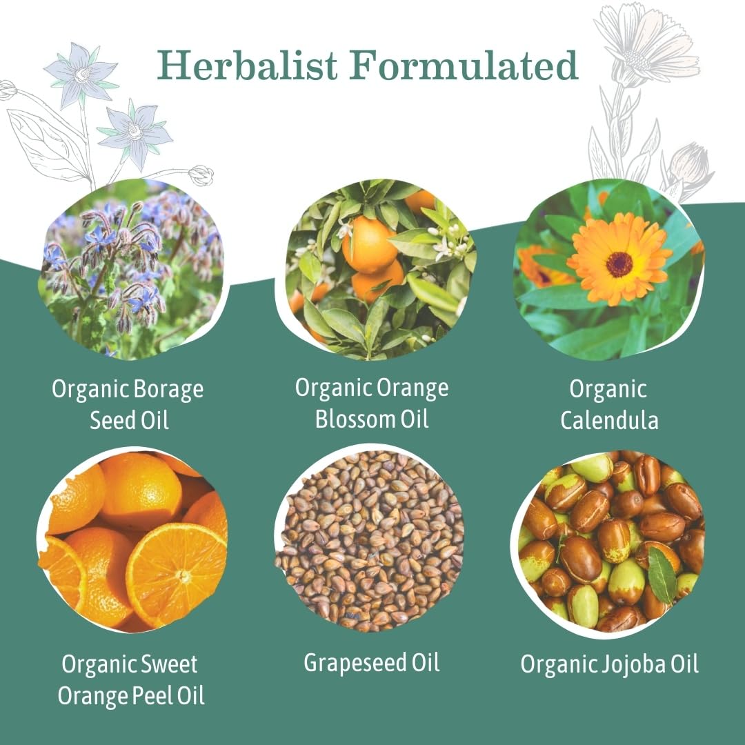 Earth Mama - ingrédients bourrache et jojoba pour hydratation naturelle.