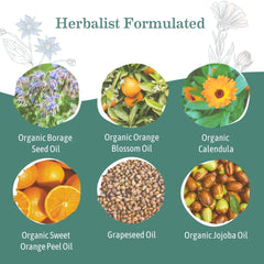 Earth Mama - ingrédients bourrache et jojoba pour hydratation naturelle.