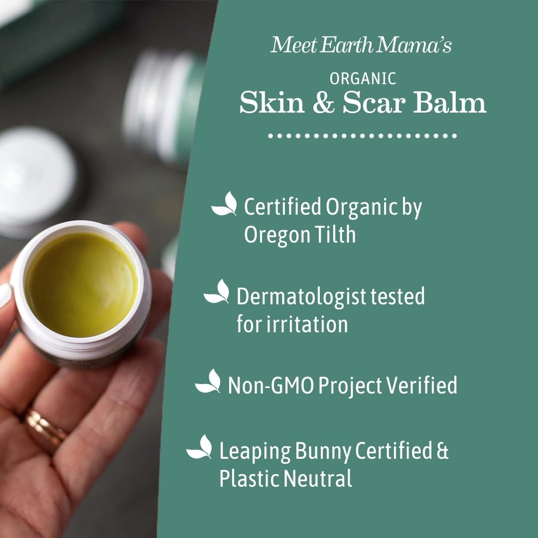 Tamanu et gotu kola dans Earth Mama soutiennent la peau sensible.
