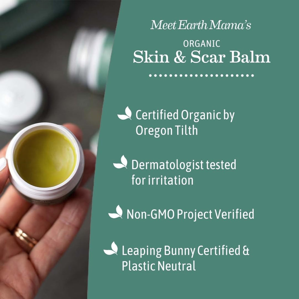 Tamanu et gotu kola dans Earth Mama soutiennent la peau sensible.