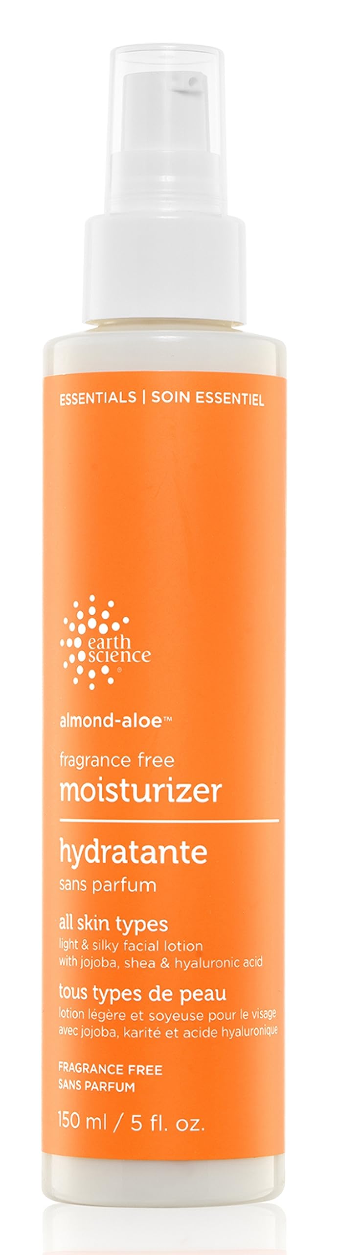 Earth Science Crème Visage Amande Aloe Sans Parfum pour hydratation légère.