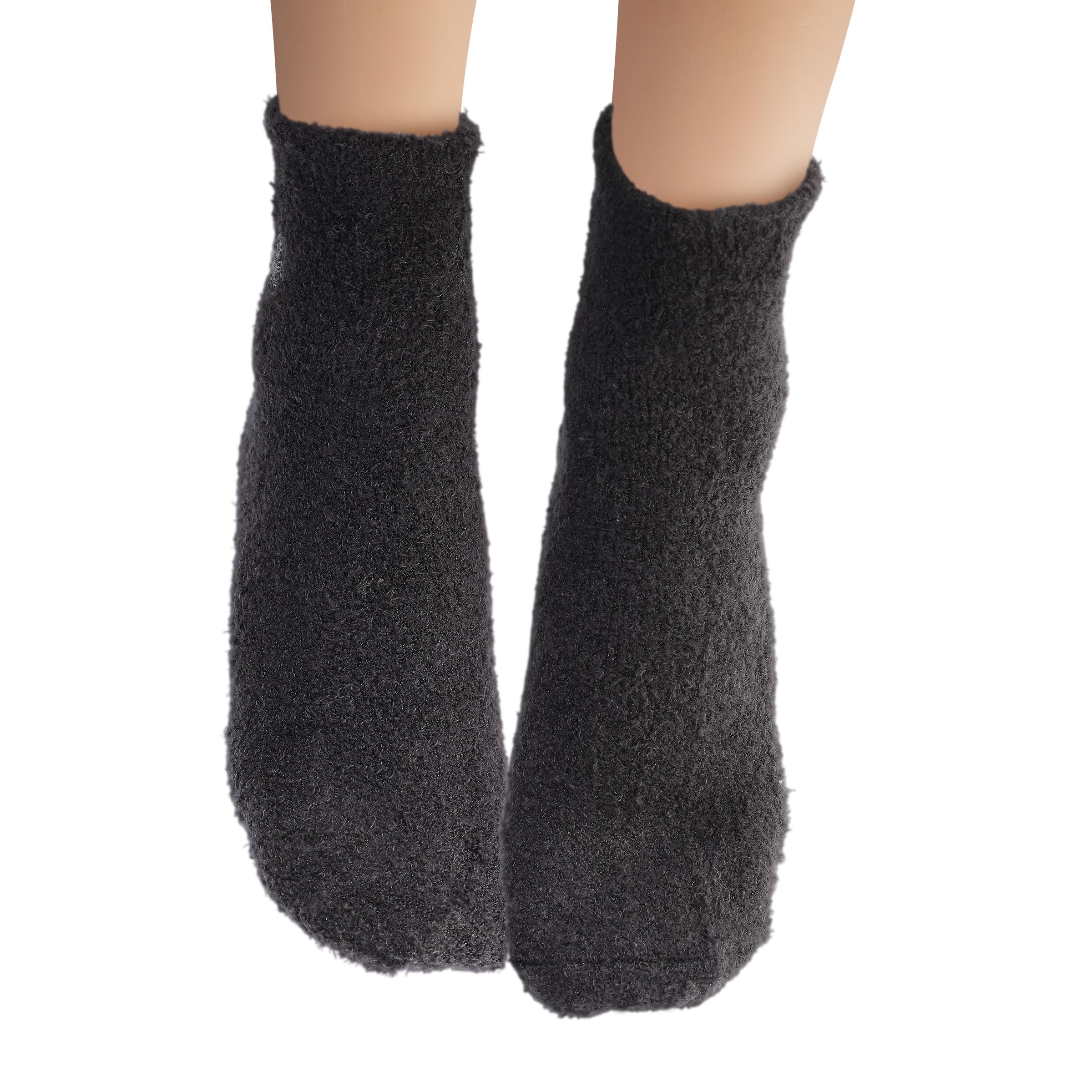 Earth Therapeutics chaussettes Aloe, lot double Gris et Noir pratique