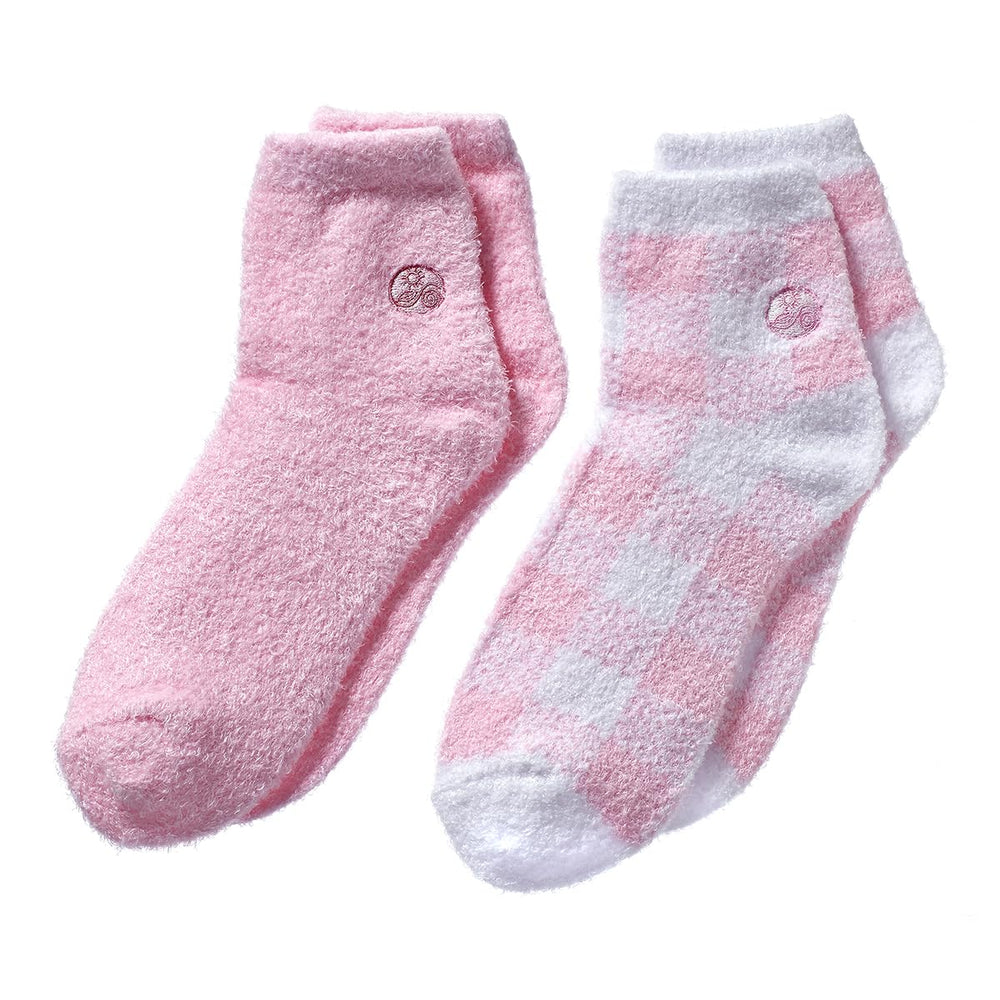 Earth Therapeutics Aloe Socks, motif Rose Carreaux, confort enveloppant.