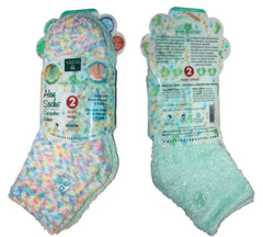 Chaussettes Aloe Earth Therapeutics aqua offrant soin des pieds et hydratation continue.