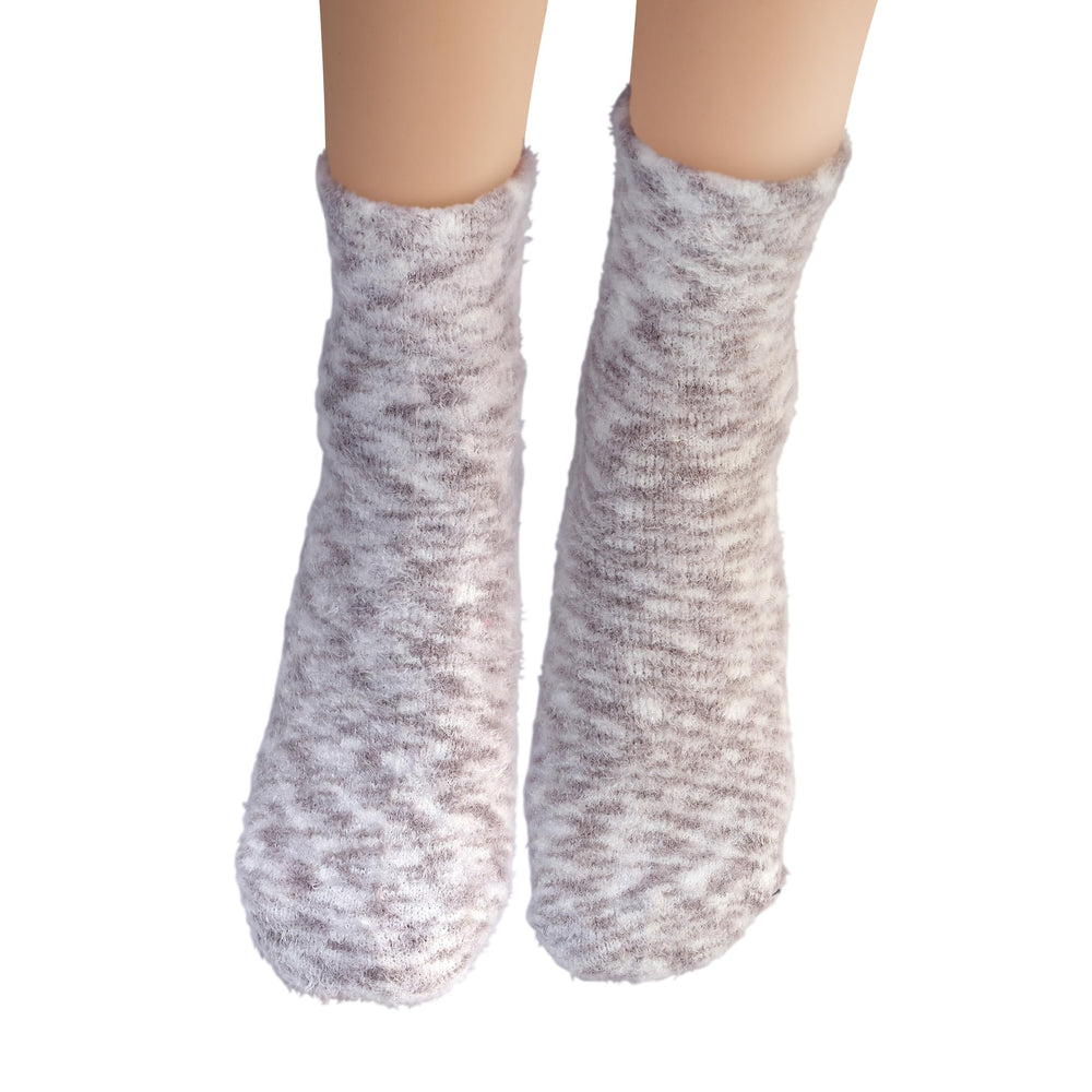 Earth Therapeutics Aloe Socks design gris confetti, routine nocturne confortable.
