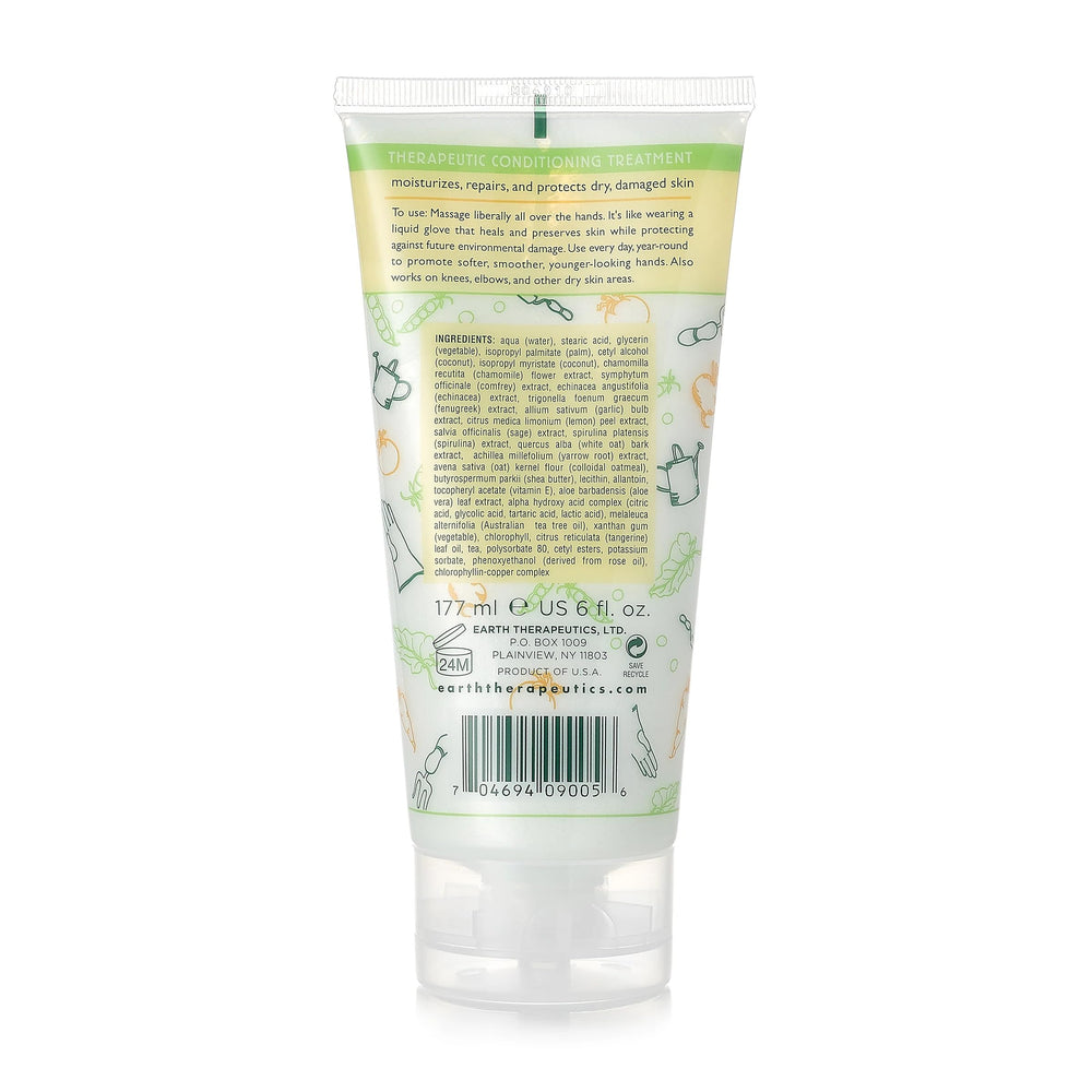 Earth Therapeutics Crème Mains – texture riche en beurre de karité pour nourrir la peau.