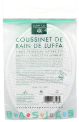 Earth Therapeutics Loofah Bath Pad – dos en coton gaufré offrant stabilité.