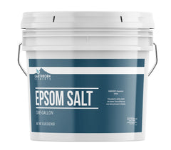 Earthborn Elements Epsom Salt, seau à fermeture hermétique, stockage pratique et sûr.