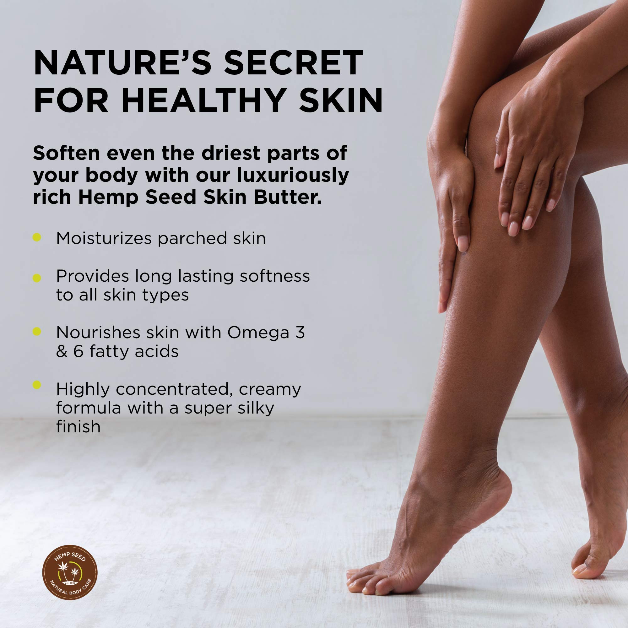 Earthly Body Beurre peau chanvre application corps pour nourrir l’épiderme.